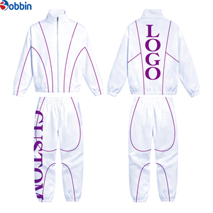 Conjunto de Ropa para Hombre a la Moda, Chaqueta Cortavientos de Nailon Personalizada con Cuello Alto y Cierre de Cremallera, Pantalones Cortavientos - Product Image 4