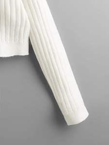 Suéter Holgado con Cuello en V y Mangas Murciélago, Transpirable, para Mujer, Talla Grande, Corte Relajado - Product Image 3