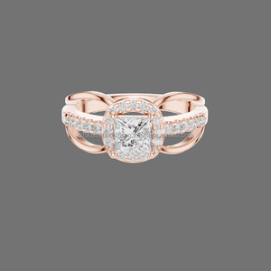 Bijoux en amande Bague cocktail de luxe 10 carats avec grosse pierre de diamant CZ pour la fête - Product Image 1