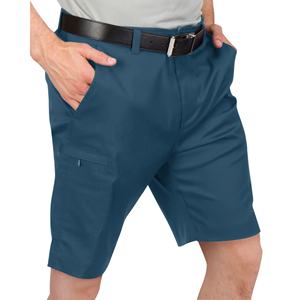 Pantalones cortos de golf con logotipo personalizado para hombre, patrón sólido, lona de poliéster impermeable medio, híbrido, informal, con bolsillos incluidos - Product Image 1