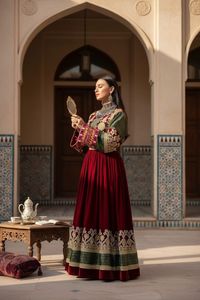Robe de soirée afghane Kuchi en velours 100% de haute qualité, vente en gros, collection 2026, modèle STAR IMPEX, coupe trapèze, robes de mariée afghanes - Product Image 4