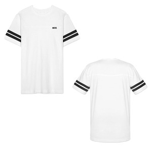 Camisetas de Hombre Varsity Stripe, Cuello Redondo de Algodón, Estilo Urbano, Fabricación de Ropa de Marca Privada, Camiseta de Algodón para Hombre - Product Image 4