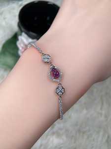 กำไลข้อมืออเมทิสต์ธรรมชาติ เงินแท้ พลอยสีม่วง เครื่องประดับนำโชค ของขวัญวันเกิดเดือนกุมภาพันธ์ ของขวัญสุดหรูสำหรับเธอ - Product Image 3