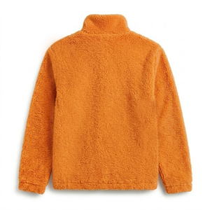 Custom Men's Sherpa <b>Fleece</b> Quarter Zip Pullover <b>Jacket</b> Front Logo <b>Thick</b> Winter Warm OEM ODM Wholesale High Quality - Product Image 5