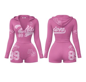 2026 TAHAD 2-Piece Zipper <b>Jacket</b> & Shorts Set Polyester/Cotton Breathable Printed Streetwear Tracksuits for <b>Women</b> Autumn Hooded - Product Image 5