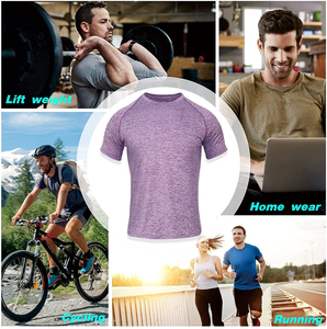 T-shirt de compression durable pour la gym, logo personnalisé, séchage rapide, évacuation de l'humidité, vêtements de sport pour les clubs de fitness - Product Image 6