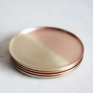 Royal Lotus Meadow Brass <b>Coaster</b> Set Handcrafted Premium Round <b>Drink</b> <b>Coasters</b> Heat Resistant Table Protector Elegant Gift - Product Image 4