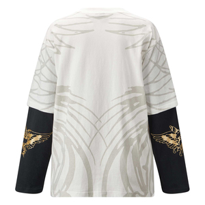 เสื้อยืดแขนยาวสองชั้นสำหรับผู้ชายรุ่นใหม่ 100% ผ้าฝ้าย ระบายอากาศได้ดี เป็นมิตรกับสิ่งแวดล้อม ผ้าแคนวาส แห้งเร็ว รับสกรีนโลโก้ สไตล์ไฮสตรีท - Product Image 2