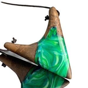 Creative New Resin and Wood Female Original Pendant Time Solidified Solid Wood Necklace Sweater Chain - Product Image 4