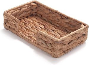Wholesale Water Hyacinth Napkin Holder Woven <b>Storage</b> Tray <b>Rectangular</b> Organizer for Kitchen Dining Table Home Decor OEM ODM - Product Image 2