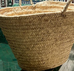 Personalized <b>Straw</b> Beach <b>Bag</b>: Handwoven Moroccan Tote - Product Image 2