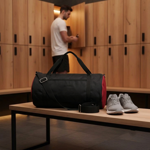 Beena's Gym Duffel <b>Bag</b> Zipper Waterproof OEM Vietnam Factory Black Red Solid 30-40L Comfortable Large Capacity Outdoor Casual - Product Image 1