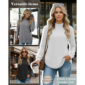 เสื้อสเวตเชิ้ตคอเต่าผู้หญิง OEM ผ้าคอตตอนเทอร์รี่ ฮู้ดดี้ สกรีนลายปักตามสั่ง ผู้ผลิตเสื้อผ้าลำลองขายส่ง - Product Image 3