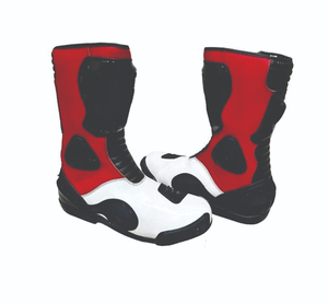 Botas de Motociclismo de Cuero Genuino, Transpirables, de Secado Rápido, Tallas Grandes, Calzado Protector de Invierno para Motociclistas - Product Image 1