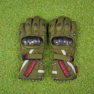 Guantes de Motociclismo Profesionales para Motociclistas de Calle, Impermeables, con Puño Largo, Palma de Cuero Textil, Nudillos Duros, para Carreras y Conducción - Product Image 1