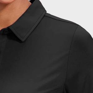 Camiseta de Mujer Casual Transpirable con Logotipo de Diseño Personalizado, Manga Corta, Color Sólido, 100% Algodón, Secado Rápido, Antiarrugas, Tejido de Punto - Product Image 6