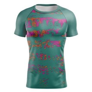 OEM Caoutchouc antidérapant à manches longues MMA Rash Guard Set Fournisseur Chemise de compression imprimée avec logo personnalisé & Rashguard court à sublimation - Product Image 1