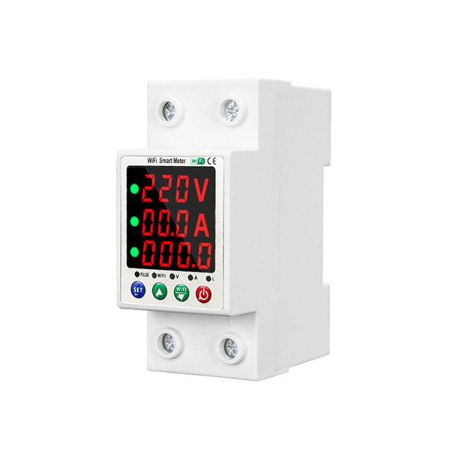 Hot Sale 63A Single Phase Electricity Energy Home Monitoring Device Watt-Hour Energy Meter TUYA Remote Switch