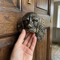 Battant de porte en fonte durable et étanche en forme de tête de chien avec longues oreilles pour armoire et tiroir