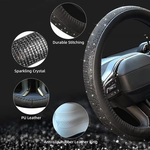 Housse de <span class=keywords><strong>volant</strong></span> de voiture MELCO, toutes saisons, universelle, cuir véritable, absorbant la transpiration, antidérapante, OLIVER, ajustement parfait, retour - Product Image 1