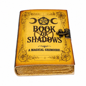 Libro de Hechizos NEW ERA con Tapa Dura de Cuero Cosida con Hilo, Papel Vintage con Borde Decorativo, Impresión UV, 100 Hojas, Artículos de Brujería - Product Image 1