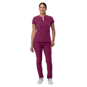 Conjunto de Uniformes Médicos de Alto Rendimiento, 85% Poliéster, 15% Elastano, Cuello en V, Uniforme de Enfermera con Bolsillos en el Pecho, Pantalones Elásticos - Product Image 1