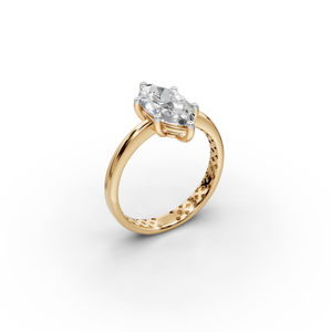 Bague en diamant de laboratoire taille marquise 2 TCW, bijoux élégants et luxueux - Product Image 4