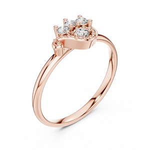 Anillo de oro macizo de 14k para mujer con diamante de corte redondo clásico minimalista, ideal para regalo, compromiso, aniversario, boda. - Product Image 3