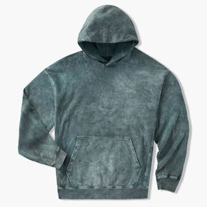 Sweat-shirts à capuche pour hommes en coton 100% de qualité supérieure, lavés, style streetwear, respirants, épais, avec impression en relief, effet délavé - Product Image 1
