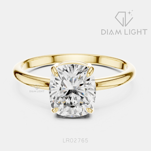 Bague de fiançailles de luxe en or blanc 14 carats avec diamant de laboratoire certifié IGI 0,93 carat, taille coussin, F+ VS+, pavé - Product Image 5