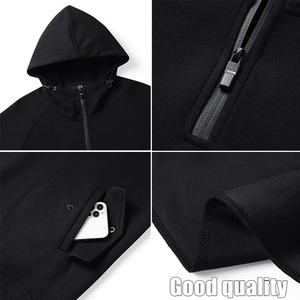 Best Quality Custom Quarter Zip-Up Hoodies 100% Cotton Breathable Windproof Waterproof Digital Printing Oversized Winter Unisex - Product Image 6