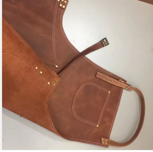 Customized <b>Leather</b> Canvas Kitchen <b>Aprons</b> for Woman Men Chef Stylist <b>Apron</b> Grill Restaurant Hotel <b>Apron</b> - Product Image 4