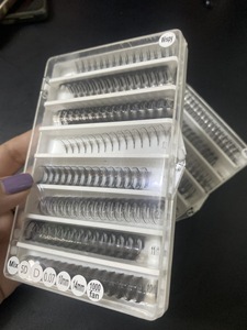 ขนตาปลอมปลอมแบบเกาหลีถาดต่อขนตาสีดำด้านทำจาก3D-20D ฉลากส่วนตัว - Product Image 4