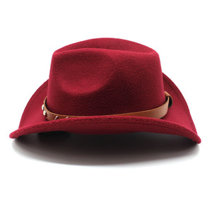 Nouveau chapeau de cowboy Fedora à large bord pour hommes et femmes, chapeaux Fedora en feutre de haute qualité - Product Image 4