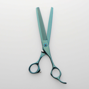 Tijeras de barbero profesionales de acero inoxidable afilado con hoja curva para diestros, para corte de cabello, personalizadas para salón. - Product Image 5