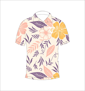 Polo personnalisé à imprimé floral tropical, manches courtes, respirant, décontracté, uniforme de golf, t-shirt pour homme - Product Image 4