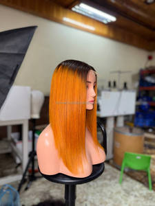 ลดกระหน่ำ: วิกผมมนุษย์สีส้มยาวเต็ม8- 28นิ้วมีในสต็อก - Product Image 2