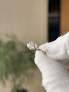 Anillo de Oro de 18 Quilates con Diamante Cultivado en Laboratorio de 2.53 Quilates, Corte Redondo, Diseño en Espiral, para Mujer, Joyería de Aniversario - Product Image 4