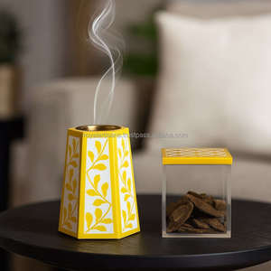 Quemador de Incienso Cúbico de Lujo Hecho a Mano con Incrustaciones de Madreperla – Soporte Decorativo Orgánico para Bakhoor para Decoración del Hogar y Regalo de Eid - Product Image 5