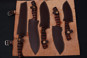 Ensemble de couteaux de cuisine en acier Damas de qualité supérieure, manche en bois naturel, ensemble de cuisine professionnel, usine OEM - Product Image 4