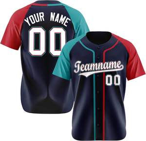 Maillots de baseball personnalisés de haute qualité, nouveau design, respirants, séchage rapide, 100% polyester, vêtements de sport pour hommes adultes - Product Image 4
