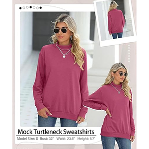 Sweat-shirt pour femme en gros, rayé, col rond, en molleton de coton, design sportif élégant, look streetwear tendance pour femme - Product Image 4