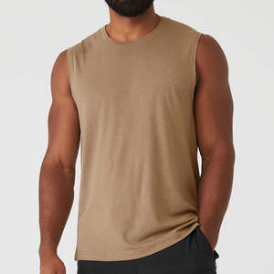 Camisetas Deportivas de Algodón sin Mangas para Hombre, Camisetas de Running con Cuello Redondo y Logotipo Estampado en el Pecho - Product Image 5