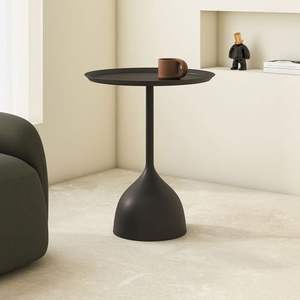 Designer Metal <b>Side</b> <b>Table</b> With <b>Storage</b> Shelf And Compact Size For Functional Living Space Arrangement - Product Image 1