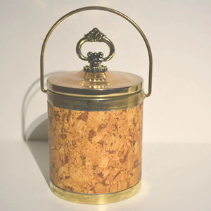 Luxury Metal and Ceramic Ice Chiller with Curved Handle And Designer <b>Lid</b> Ideal for Cocktail Parties Wedding Receptions and Bars - Product Image 1