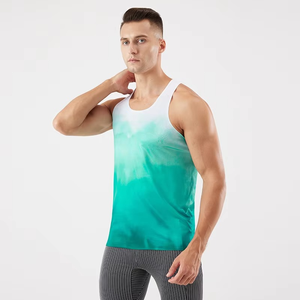 Débardeur sans manches pour homme en polyester de haute qualité, col rond, vêtements de sport décontractés, débardeur de fitness pour homme avec logo personnalisé - Product Image 2
