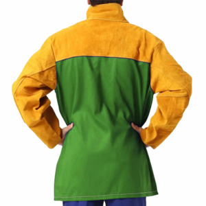 Premium Quality Cowhide Split Leather Welding <b>Jacket</b> Leather Industrial Safety Heavy Duty Fire Heat <b>Spark</b> Resistant for Body - Product Image 6