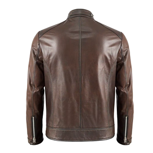 Chaqueta de Motociclista AL BARAKA WEAR para Hombre, Personalizada, de Cuero Genuino, Invernal, Resistente al Viento, Estilo Urbano, con Logotipo Bordado, Moda Premium - Product Image 2