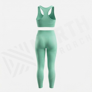 Leggings de yoga sans couture pour femme, avec logo personnalisé, élastiques, pour la gym, l'entraînement, le fitness, les mouvements sportifs et les vêtements de sport - Product Image 2
