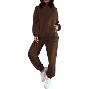 Wholesale <b>Plus</b> <b>Size</b> Men's Winter Active Wear <b>Set</b> Hoodies Fleece Anti-Bacterial Breathable Casual Sports Sweatsuits Tracksuit - Product Image 1